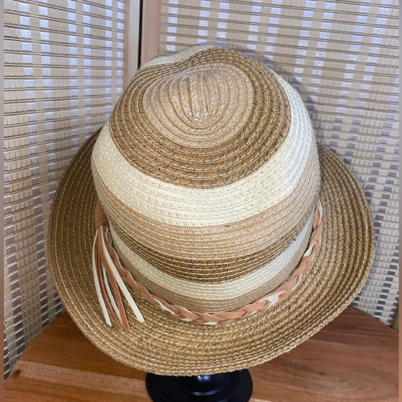 🔷Raffia Straw Beach Sun Hat Size OS - Picture 3 of 6